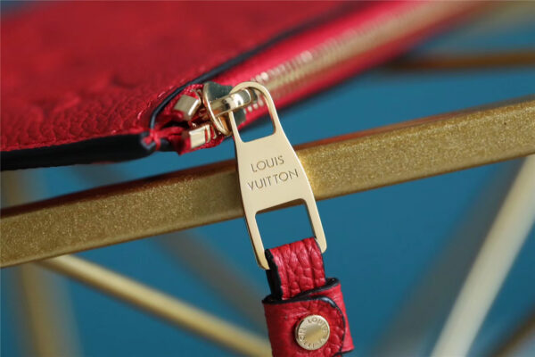 1:1 Replica Louis Vuitton Pochette Melanie BB Monogram Empreinte Red For Women, Women's Wallets 7.9in/20cm LV