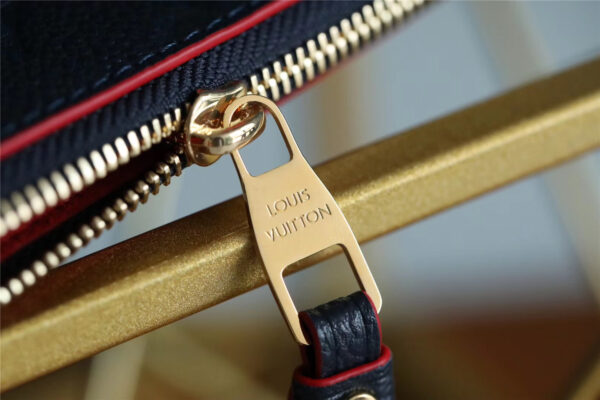 1:1 Replica Louis Vuitton Pochette Melanie MM Monogram Empreinte Dark Blue For Women, Women's Wallets 9.2in/23cm LV