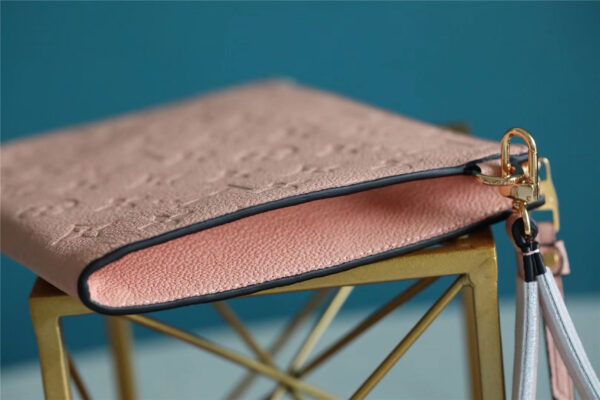 1:1 Replica Louis Vuitton Pochette Melanie MM Monogram Empreinte Pink For Women, Women's Wallets 9.2in/23cm LV