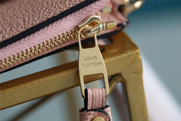 1:1 Replica Louis Vuitton Pochette Melanie MM Monogram Empreinte Pink For Women, Women's Wallets 9.2in/23cm LV