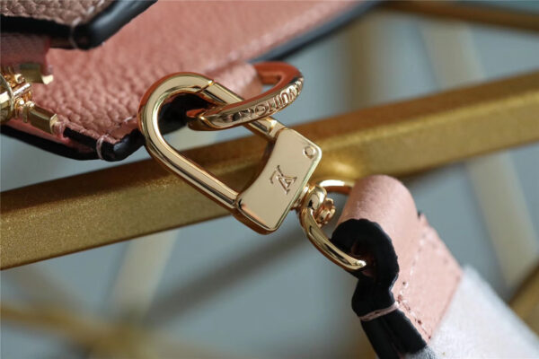 1:1 Replica Louis Vuitton Pochette Melanie MM Monogram Empreinte Pink For Women, Women's Wallets 9.2in/23cm LV
