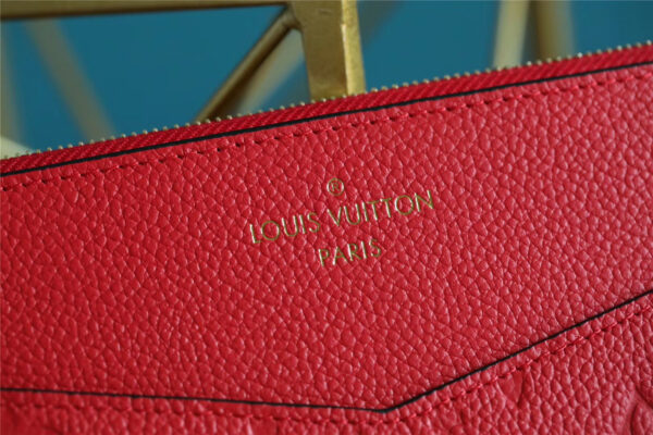 1:1 Replica Louis Vuitton Pochette Melanie MM Monogram Empreinte Red For Women, Women's Wallets 9.2in/23cm LV