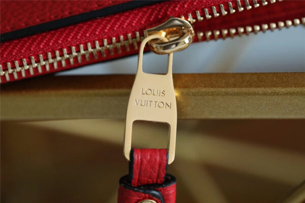 1:1 Replica Louis Vuitton Pochette Melanie MM Monogram Empreinte Red For Women, Women's Wallets 9.2in/23cm LV