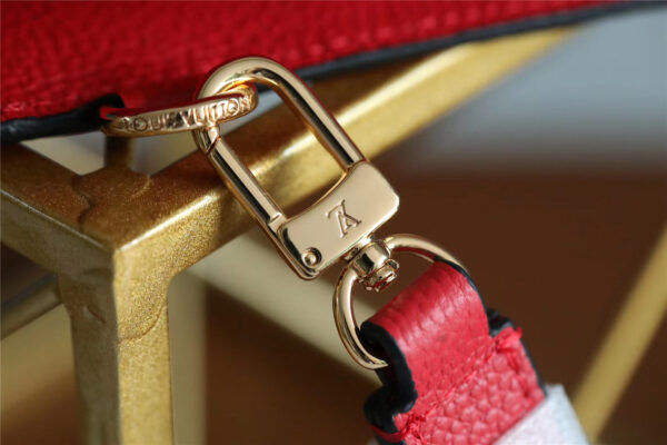 1:1 Replica Louis Vuitton Pochette Melanie MM Monogram Empreinte Red For Women, Women's Wallets 9.2in/23cm LV