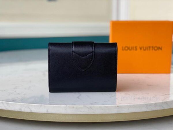 1:1 Replica Louis Vuitton Pont 9 Compact Wallet Black For Women, Women's Wallets 4.2in/12cm LV M69175