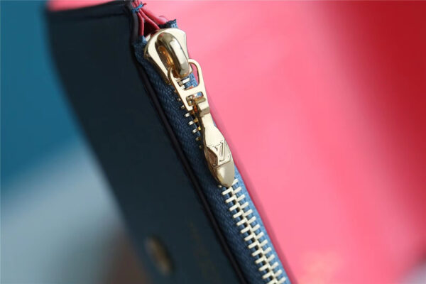 1:1 Replica Louis Vuitton Pont 9 Compact Wallet Blue For Women, Women's Wallets 4.2in/12cm LV