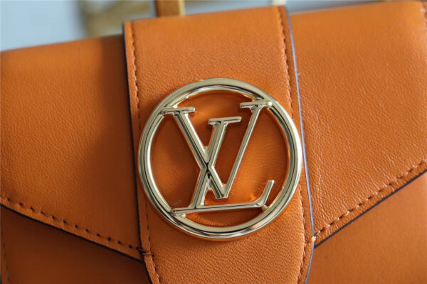 1:1 Replica Louis Vuitton Pont 9 Compact Wallet Caramel Brown For Women, Women's Wallets 4.2in/12cm LV 