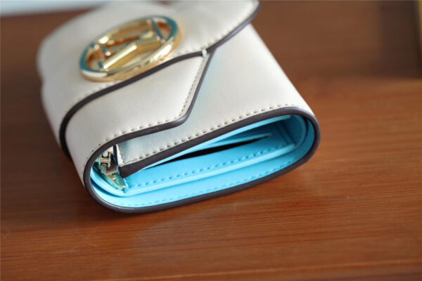 1:1 Replica Louis Vuitton Pont 9 Compact Wallet Creme For Women, Women's Wallets 4.2in/12cm LV M69176