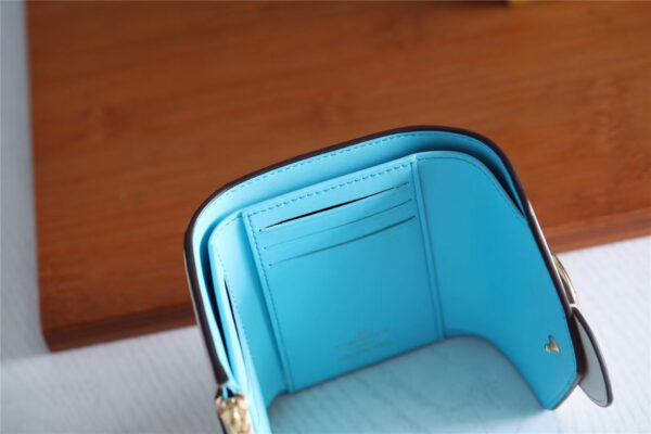 1:1 Replica Louis Vuitton Pont 9 Compact Wallet Creme For Women, Women's Wallets 4.2in/12cm LV M69176