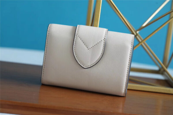 1:1 Replica Louis Vuitton Pont 9 Compact Wallet Creme For Women, Women's Wallets 4.2in/12cm LV M69176