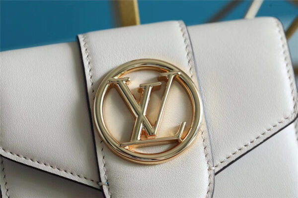 1:1 Replica Louis Vuitton Pont 9 Compact Wallet Creme For Women, Women's Wallets 4.2in/12cm LV M69176