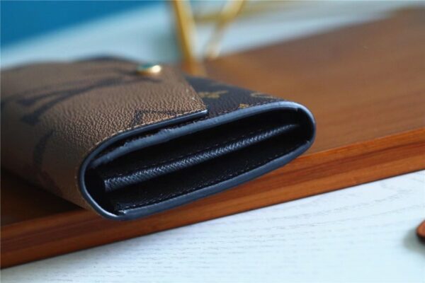 1:1 Replica Louis Vuitton Sarah Wallet Monogram and Monogram Reverse Canvas For Women, Women's Wallets 7.5in/19cm LV M80726