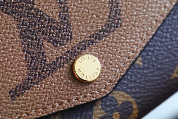 1:1 Replica Louis Vuitton Sarah Wallet Monogram and Monogram Reverse Canvas For Women, Women's Wallets 7.5in/19cm LV M80726