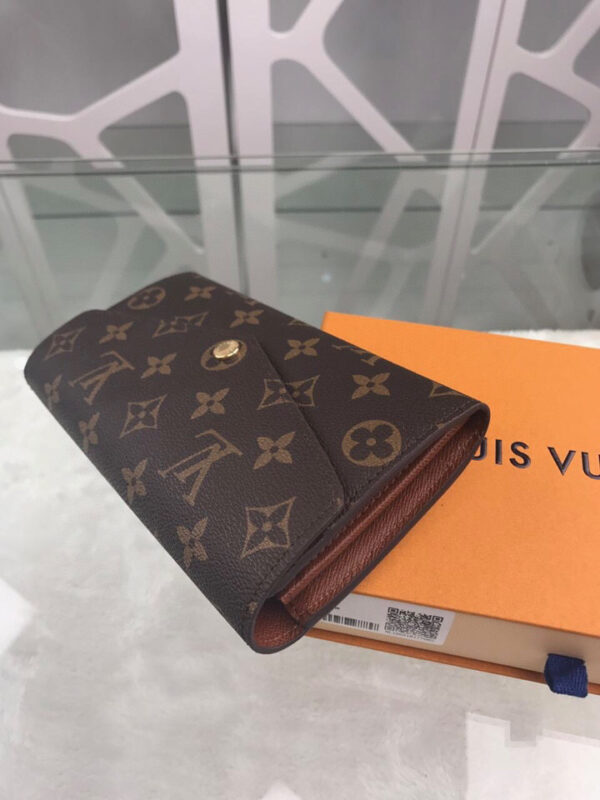 1:1 Replica Louis Vuitton Sarah Wallet Monogram Canvas For Women, Women's Wallets 7.5in/19cm LV M60531