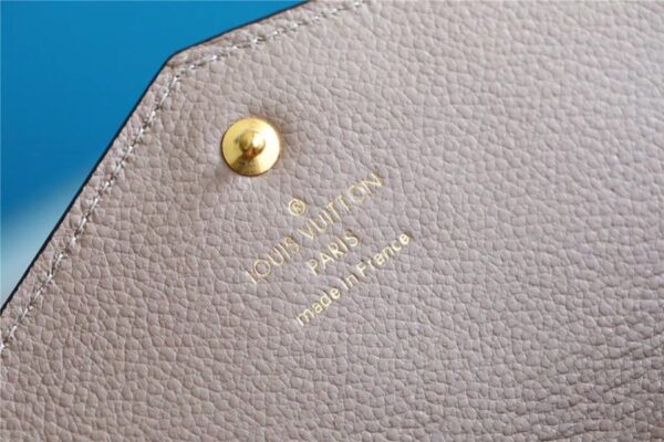 1:1 Replica Louis Vuitton Sarah Wallet Monogram Empreinte Tourterelle Gray / Cream For Women, Women's Wallets 7.5in/19cm LV M81049
