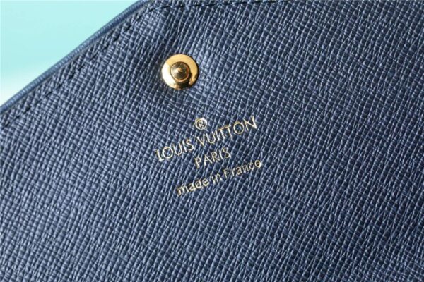 1:1 Replica Louis Vuitton Sarah Wallet Monogram Jacquard Denim Navy Blue For Women, Women's Wallets 7.5in/19cm LV 