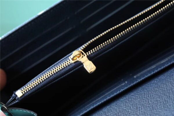 1:1 Replica Louis Vuitton Sarah Wallet Monogram Jacquard Denim Navy Blue For Women, Women's Wallets 7.5in/19cm LV 