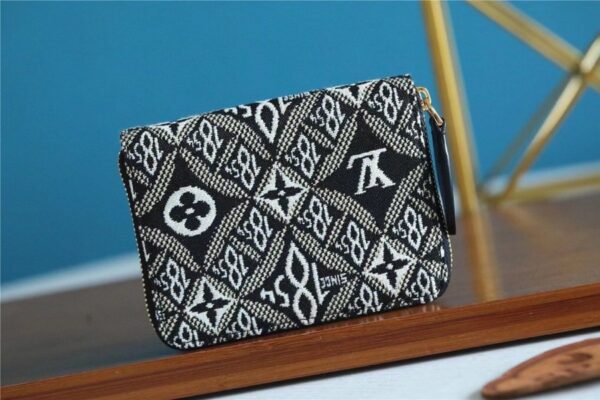 1:1 Replica Louis Vuitton Since 1854 Zippy Coin Purse Jacquard Since 1854 By Nicolas Ghesquiere Gray For Women, Women's Wallets 4.3in/11cm LV M69997