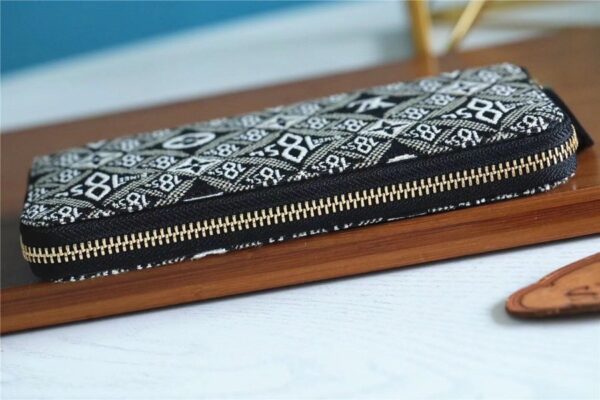 1:1 Replica Louis Vuitton Since 1854 Zippy Wallet Jacquard Since 1854 Gray For Women, Women's Wallets 7.7in/20cm LV 