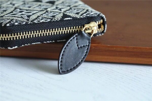 1:1 Replica Louis Vuitton Since 1854 Zippy Wallet Jacquard Since 1854 Gray For Women, Women's Wallets 7.7in/20cm LV 