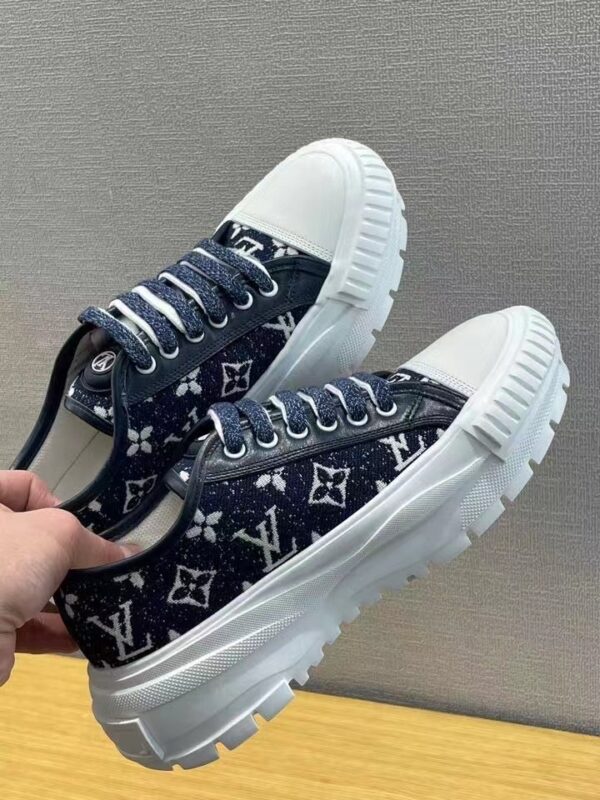Louis Vuitton Squad Sneaker Monogram Denim Black For Women LV