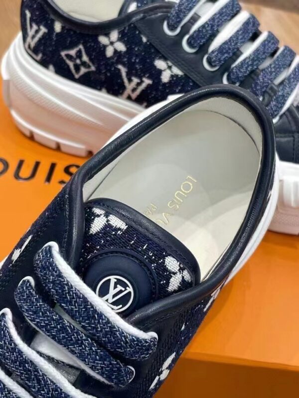 Louis Vuitton Squad Sneaker Monogram Denim Black For Women LV