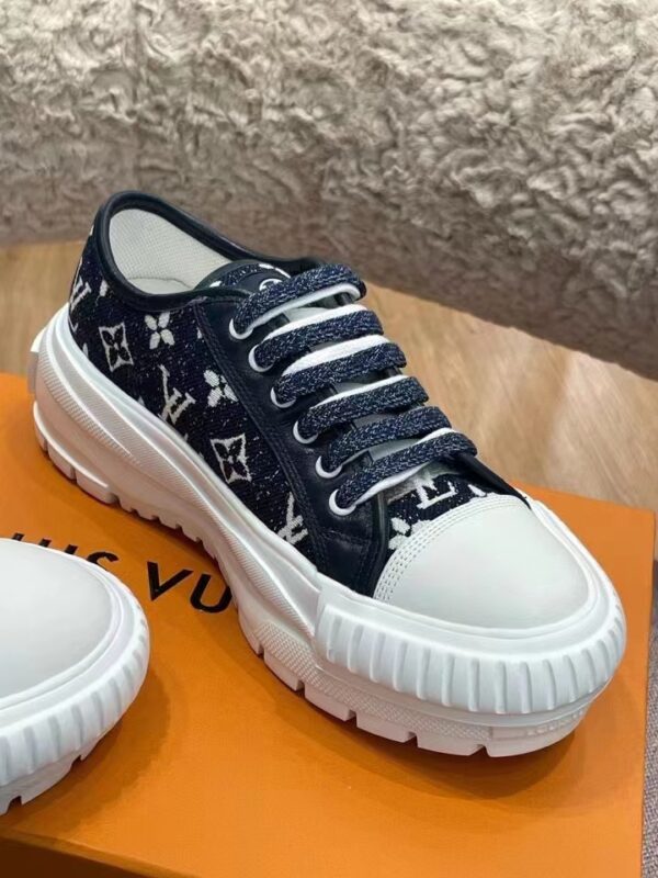 Louis Vuitton Squad Sneaker Monogram Denim Black For Women LV