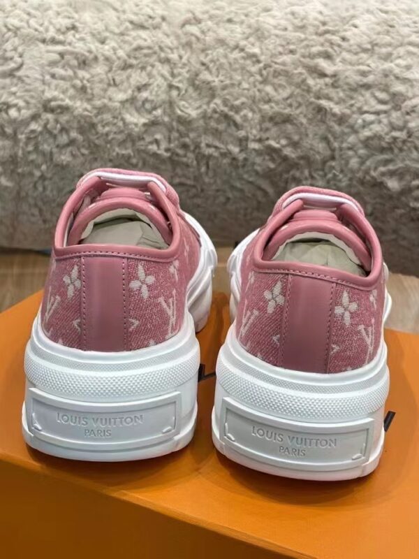 Louis Vuitton Squad Sneaker Monogram Denim Pink For Women LV 1A9S0M