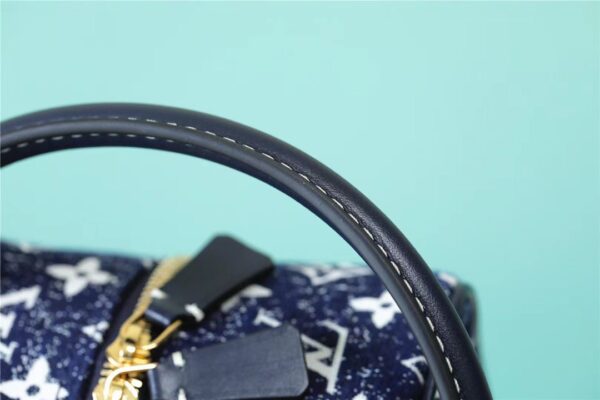 1:1 Replica Louis Vuitton Square Bag Jacquard Denim By Nicolas Ghesquiere Black For Women, Women's Bags, Shoulder And Crossbody Bags 6.3in/16cm LV