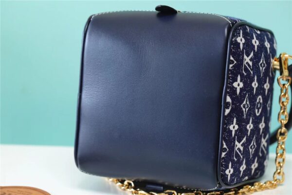 1:1 Replica Louis Vuitton Square Bag Jacquard Denim By Nicolas Ghesquiere Black For Women, Women's Bags, Shoulder And Crossbody Bags 6.3in/16cm LV