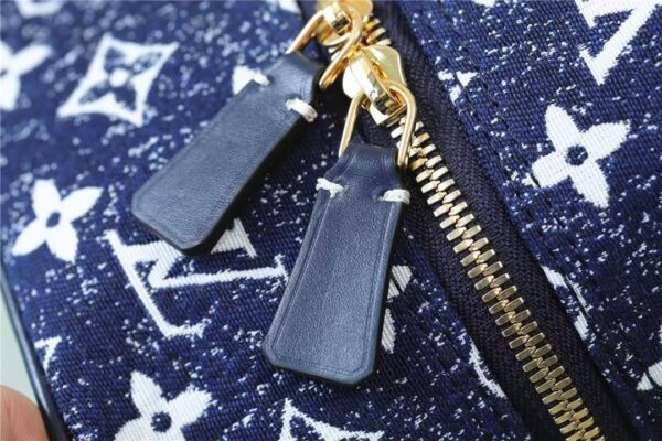 1:1 Replica Louis Vuitton Square Bag Jacquard Denim By Nicolas Ghesquiere Black For Women, Women's Bags, Shoulder And Crossbody Bags 6.3in/16cm LV