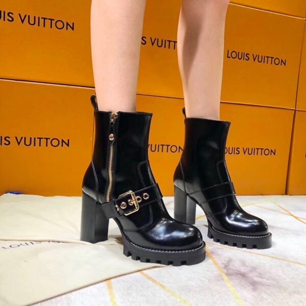 Louis Vuitton Star Trail Ankle Buckle Boot Black For Women LV