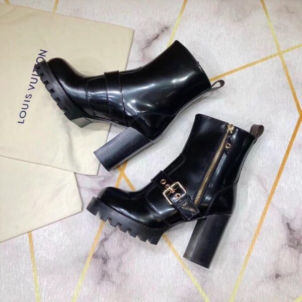 Louis Vuitton Star Trail Ankle Buckle Boot Black For Women LV