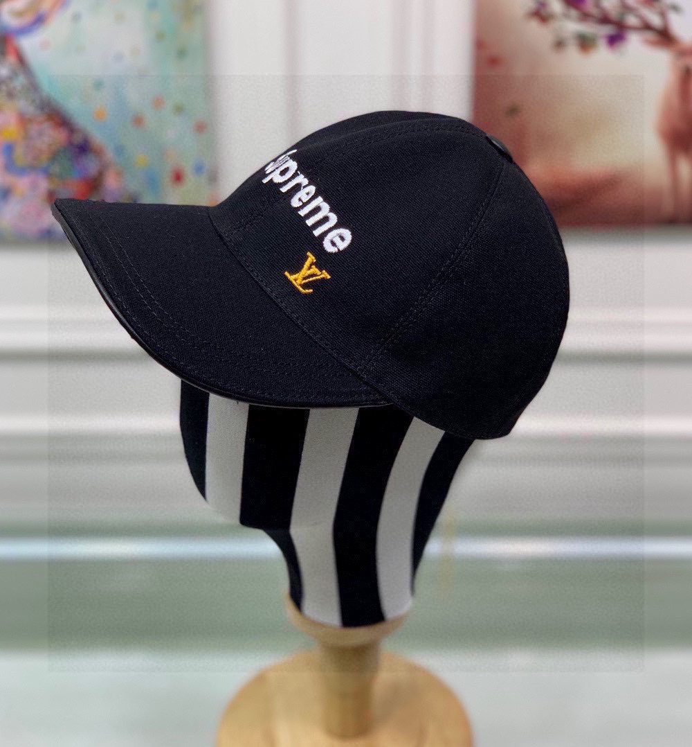 Louis Vuitton Supreme Cap Black LV Cap