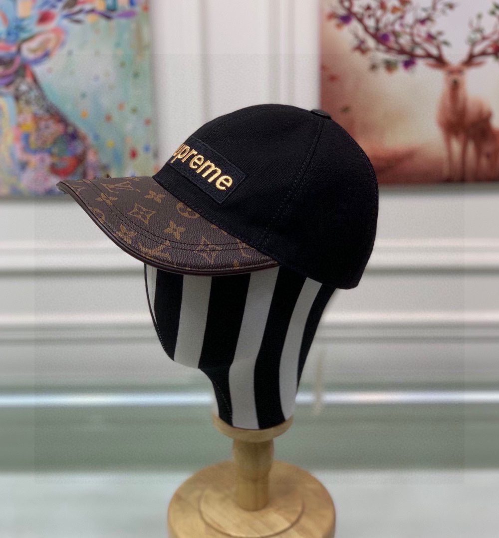Louis Vuitton Supreme Cap Black LV Cap