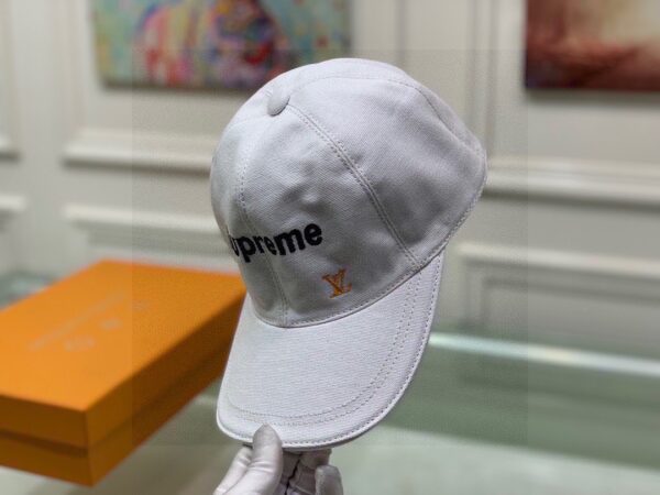 Louis Vuitton Supreme Cap White LV Cap