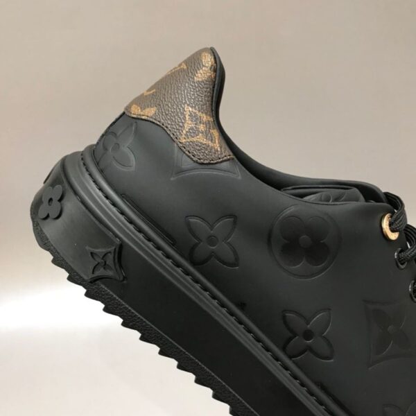 Louis Vuitton Time Out Sneaker Patent Monogram Material Black For Women LV