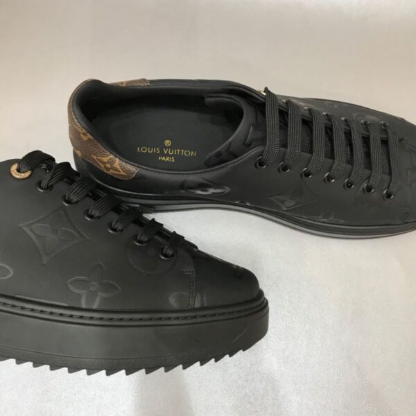 Louis Vuitton Time Out Sneaker Patent Monogram Material Black For Women LV
