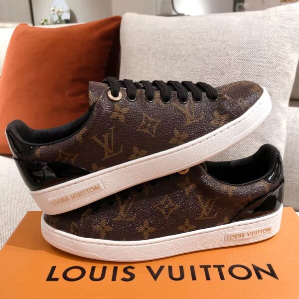 Louis Vuitton Time Out Sneaker Patent Monogram Material Brown For Women LV 1A8FJM