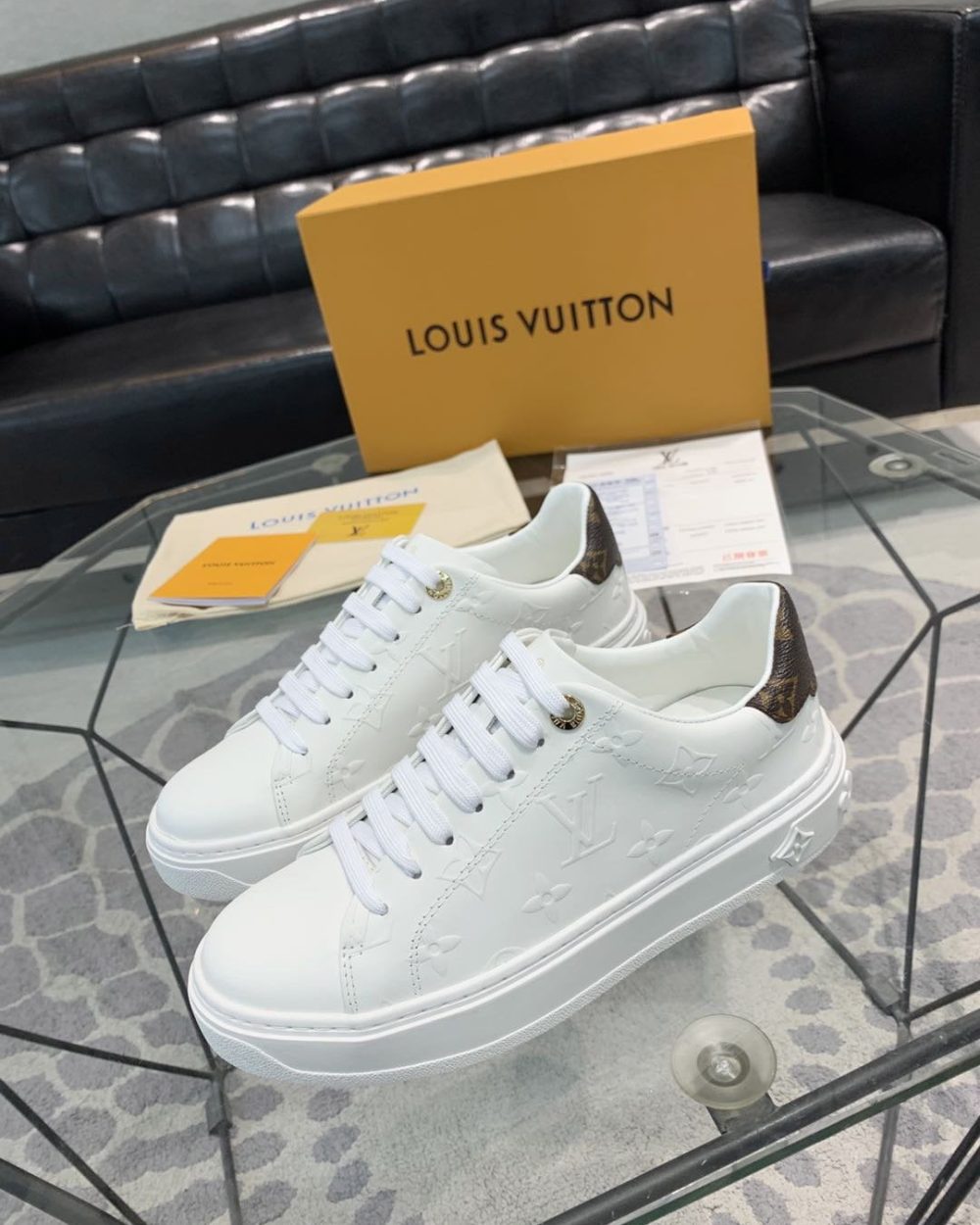 Louis Vuitton Time Out Sneaker White For Women LV 1A9HBD