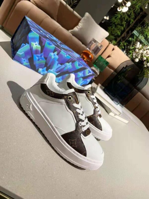 Louis Vuitton Time Out Sneaker White/Brown For Women LV