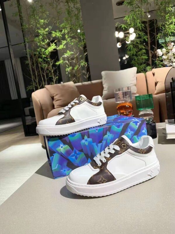 Louis Vuitton Time Out Sneaker White/Brown For Women LV
