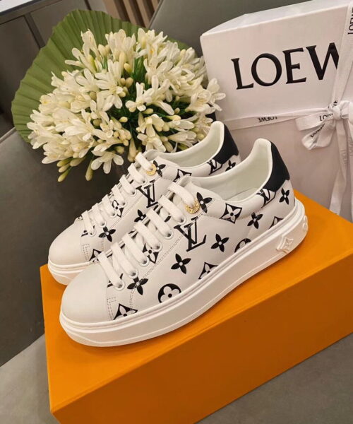 Louis Vuitton Time Out Sneakers White/Black For Women LV