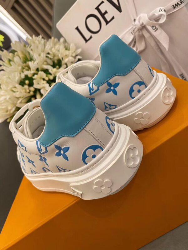 Louis Vuitton Time Out Sneakers White/Blue For Women LV