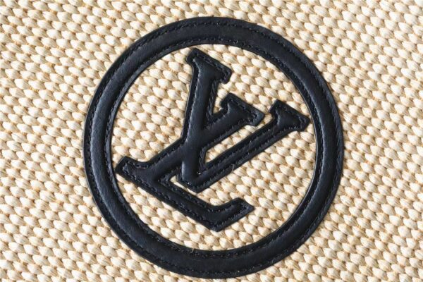 1:1 Replica Louis Vuitton Toiletry Pouch on Chain Raffia Natural /Black For Women, Women's Wallets 9.8in/25cm LV M81366