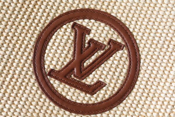 1:1 Replica Louis Vuitton Toiletry Pouch on Chain Raffia Natural /Ceramel Brown  For Women, Women's Wallets 9.8in/25cm LV