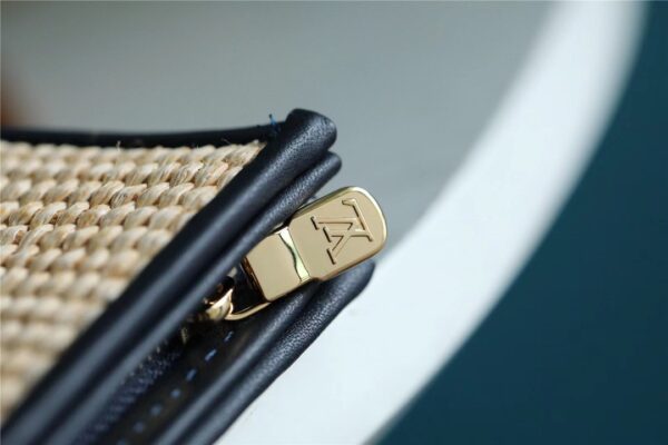 1:1 Replica Louis Vuitton Toiletry Pouch Raffia Natural /Black For Women, Women's Wallets 9.8in/25cm LV