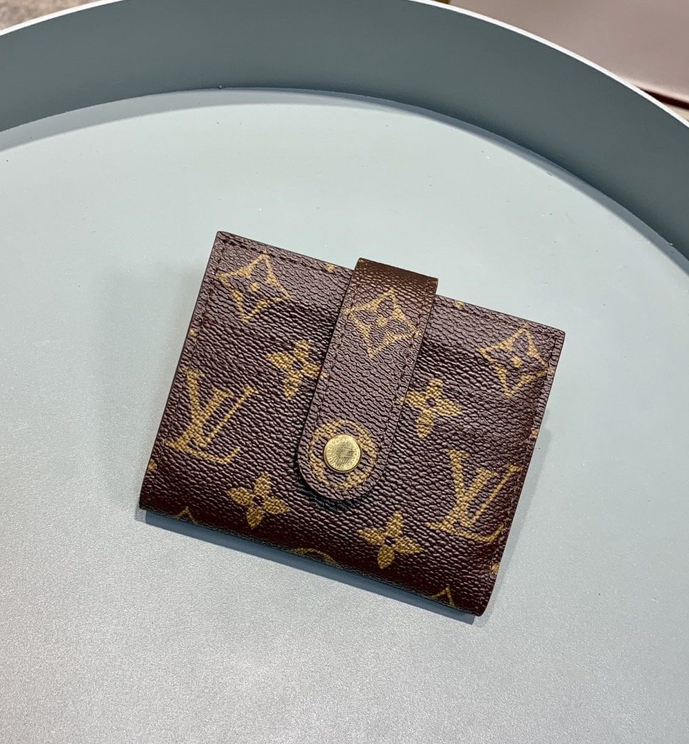 1:1 Replica Louis Vuitton Victorine Card Holder Wallet Monogram Canvas For Women, Women's Wallet 4.7in/12cm LV M66533