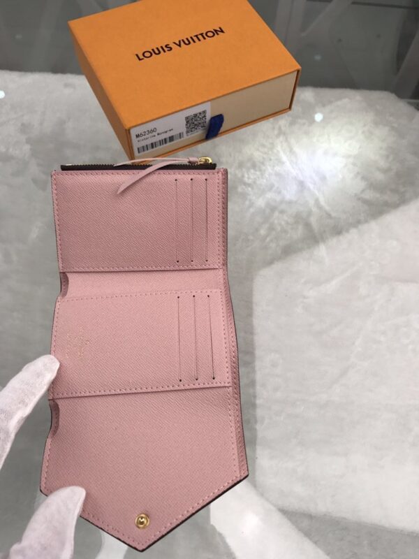 1:1 Replica Louis Vuitton Victorine Wallet Canvas Brown For Women, Women's Wallet 3.5in/9.5cm LV M62360