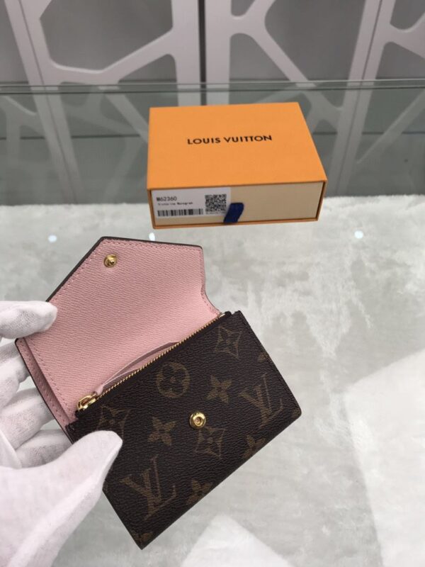 1:1 Replica Louis Vuitton Victorine Wallet Canvas Brown For Women, Women's Wallet 3.5in/9.5cm LV M62360